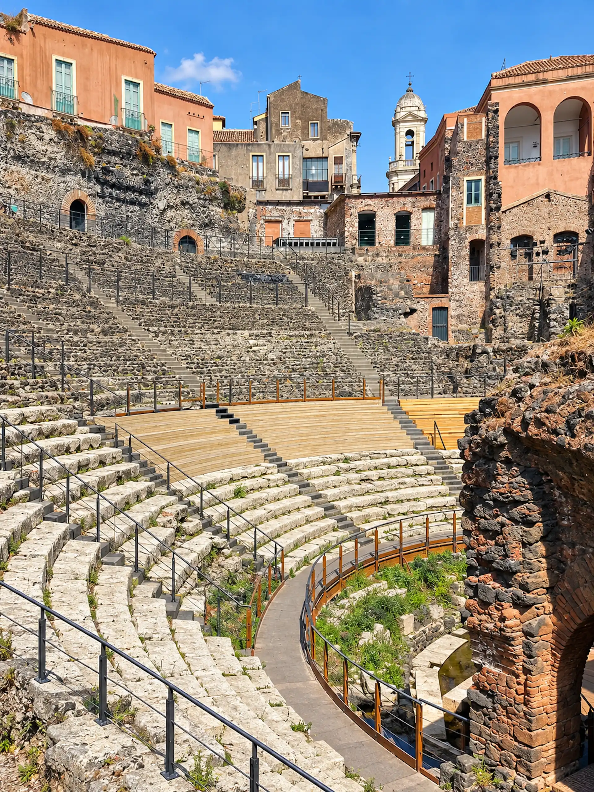 Catania Roman Theater in Mediterranean Light