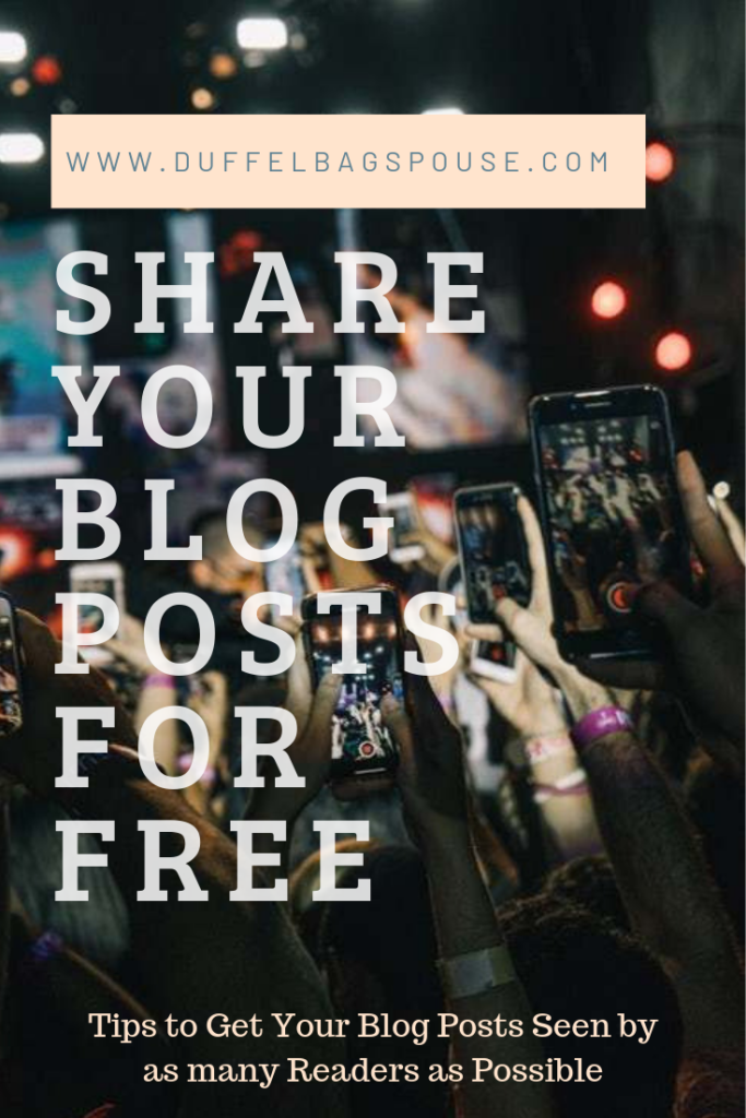 share your blog posts for free