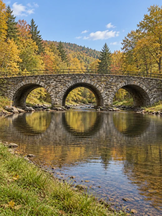 Catskills Three-Arch Stone Bridge