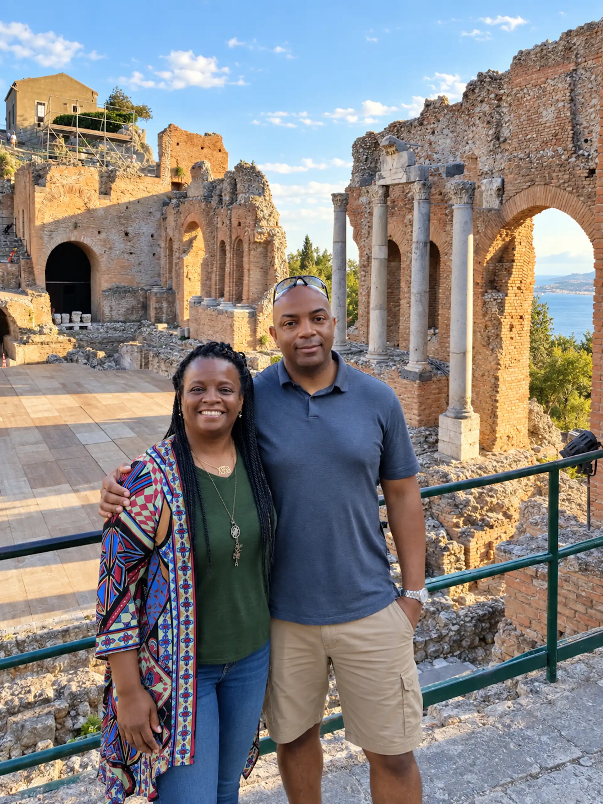 Stacey and Steven at the Ancient Theater