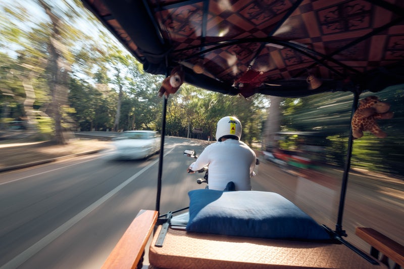 Tuk tuk ride in Cambodia