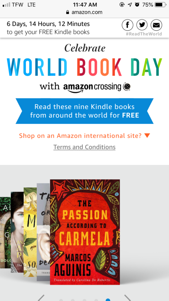 Amazon World Book Day Giveaway