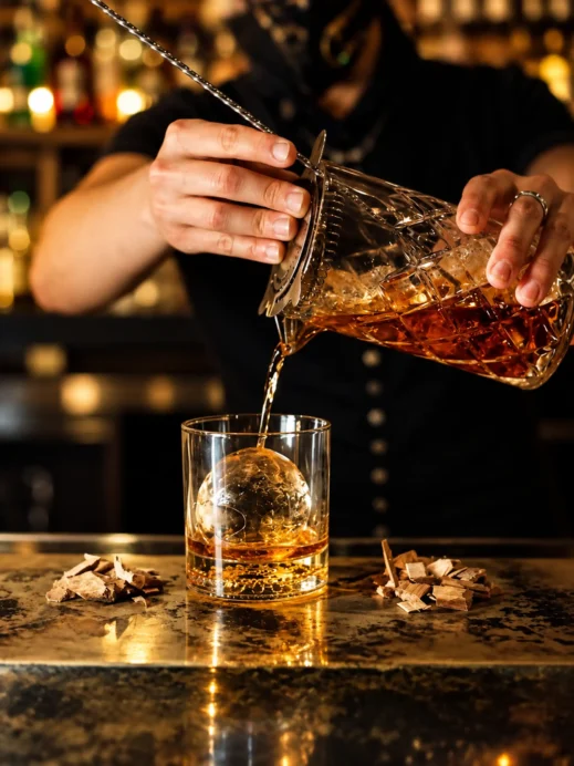 Crafting a Smoked Amber Cocktail