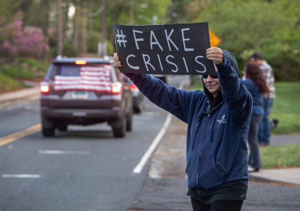 Covid-19 protestors declare fake crisis