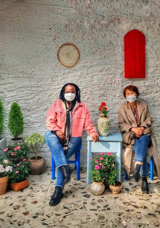 making Korean friends- Sejong Botanic Garden