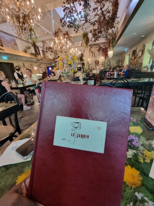 Cafe hopping in Singapore Le Jardin menu