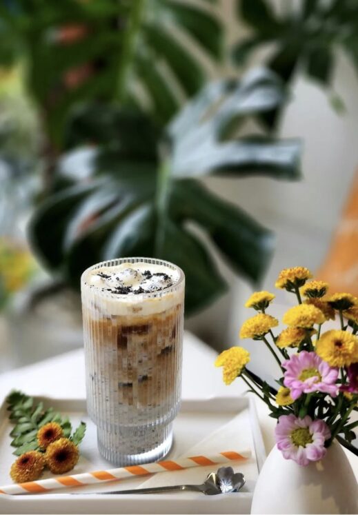 black sesame latte