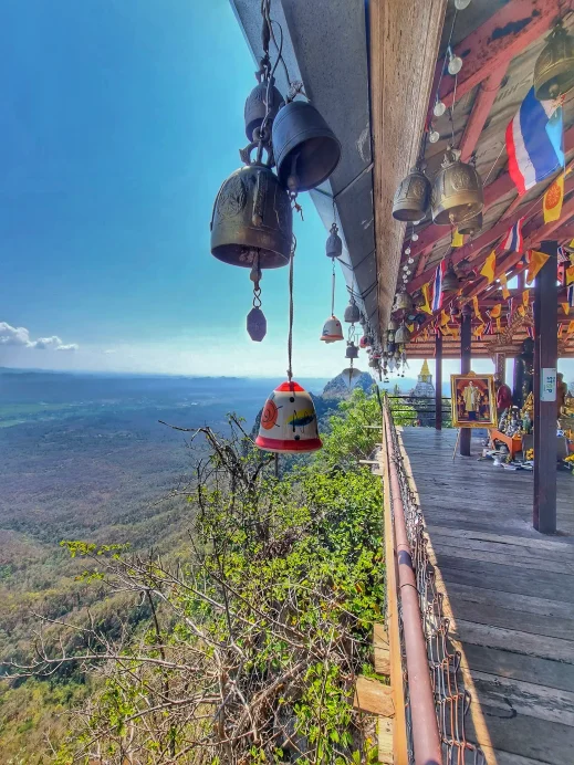 Wat Chalermprakiat, wind chimes, valley view
