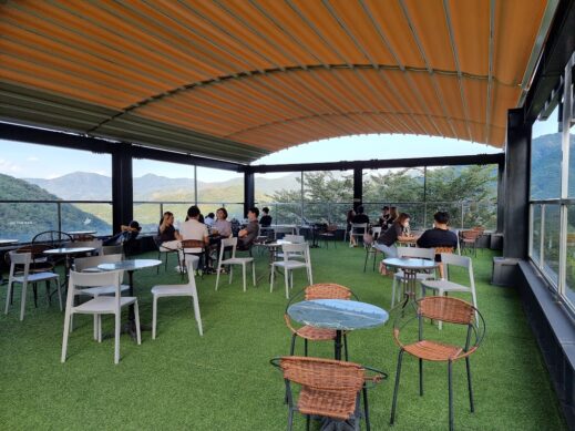 On the Rail Coffee & Bakery sun deck