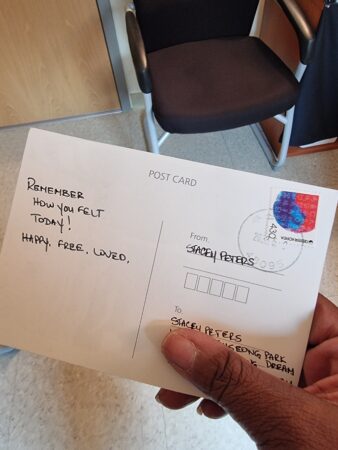 mailbox postcard received6 months later
