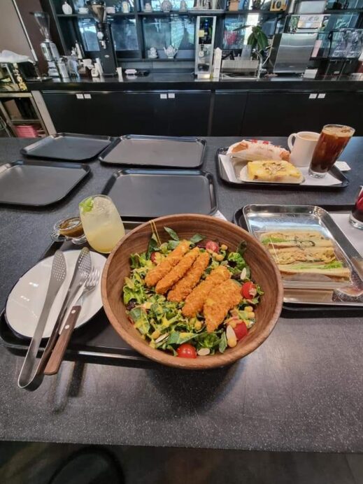 Brunch cafes in Daegu brunch dalat cajun chicken salad