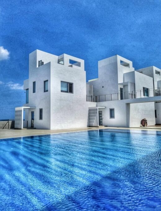Pohang Cafe The Cape Lounge pool and villa view