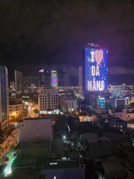 Seahorse Hostel Danang view at night