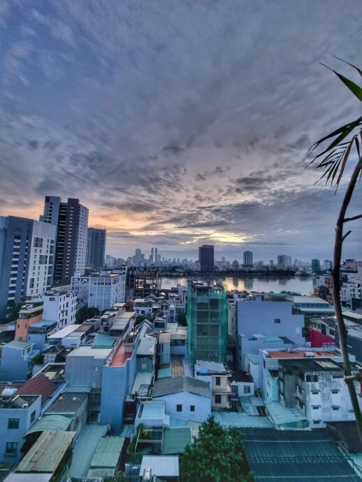 Seahorse Hostel Danang view at sunset