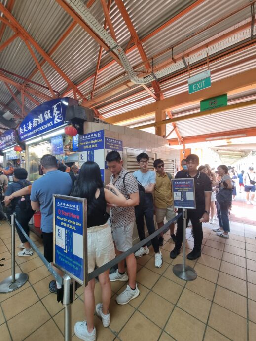 Anthony's Hainanese chicken and rice at Maxwell Hawker center Tian tian singapore