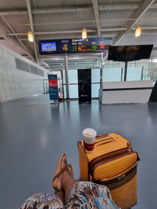 Vietnam Airlines waiting for flight to Singapore