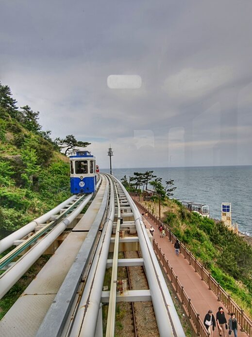 Tracks Blue Line Haeundae Beach in Busan