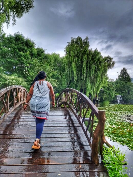 Byukchoji Gardens across bridge