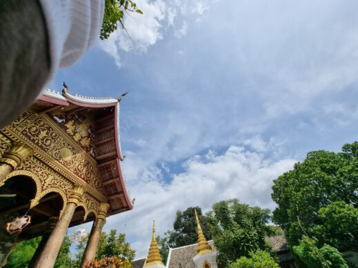sky view of the temple- monk chat in Laos