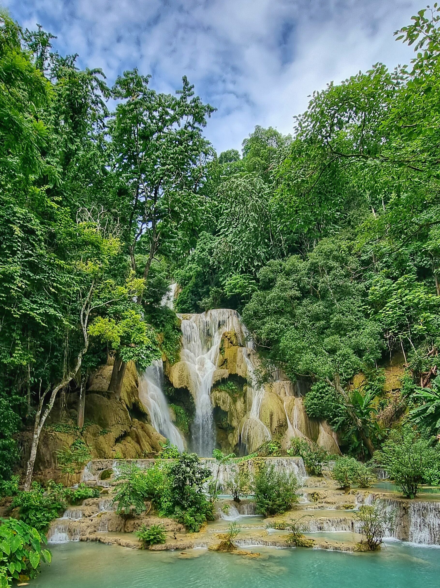 Kuang Si Waterfalls view