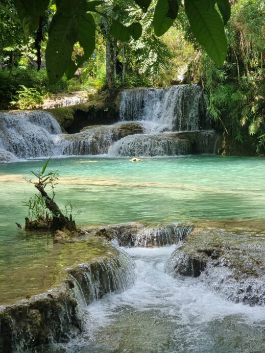 Kuang Si Waterfalls pools view