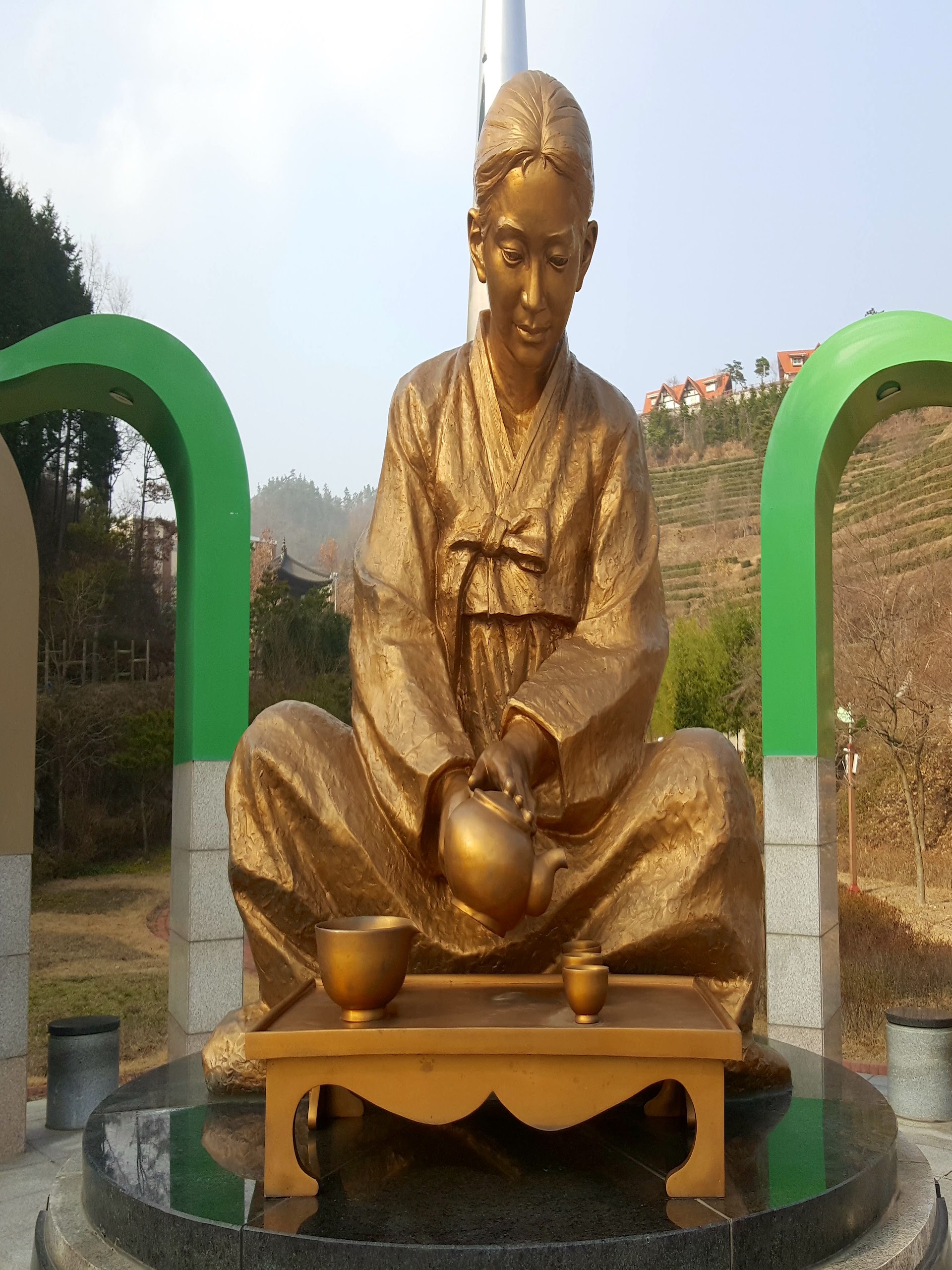 Boseong Tea Museum Gold Statue