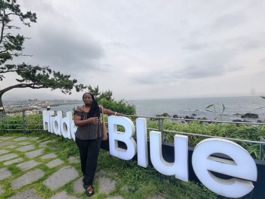 Hidden Blue Brunch Cafe in Ulsan south Korea