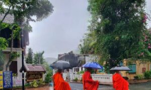 walking in the footsteps of monks in luang prabang