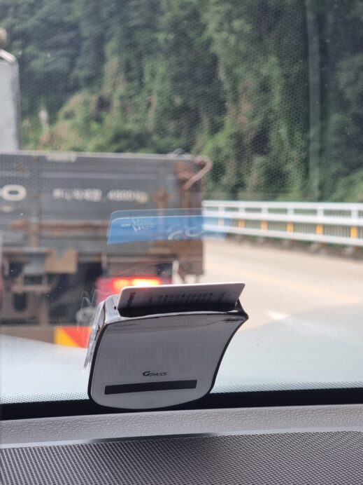 hi-pass in the window, truck