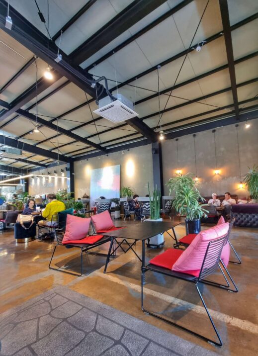 two chairs and table at CG Bon