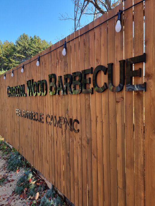 Charcoal Wood BBQ Fence