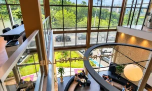 Modern Cafe Pace Popo Atrium from Above