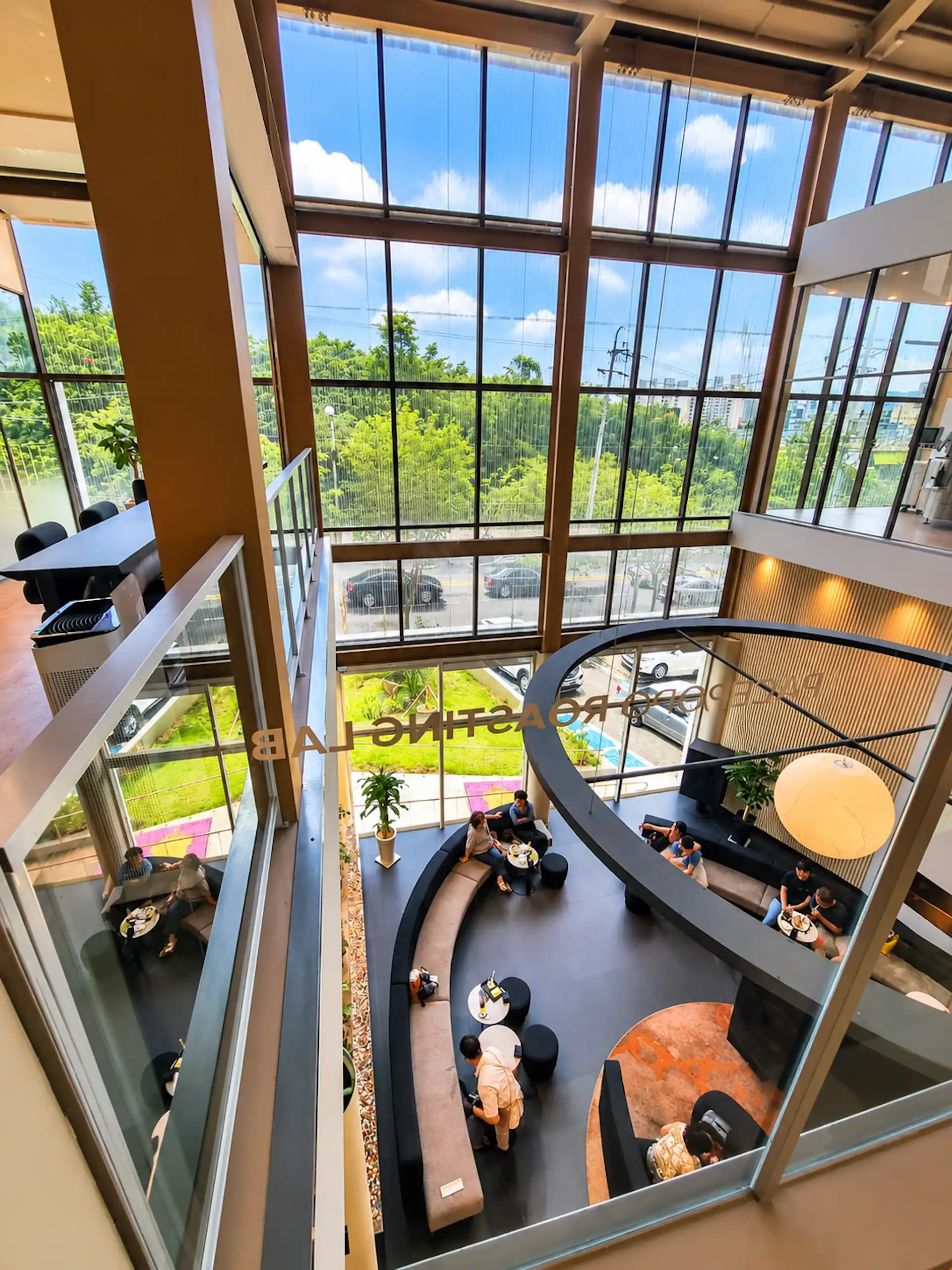 Modern Cafe Pace Popo Atrium from Above