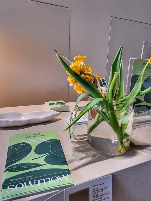 Soumou Cafe Cheongdo flowers in vase