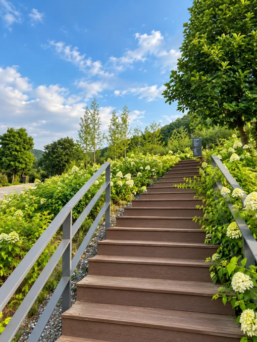 Soumow Cafe, Hydrangea Stairway, Cheongdo