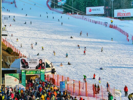 Soul,korea-jan,4,2016:,Skier,Both,Koreans,And,Foreigners,To,Come,Skiing