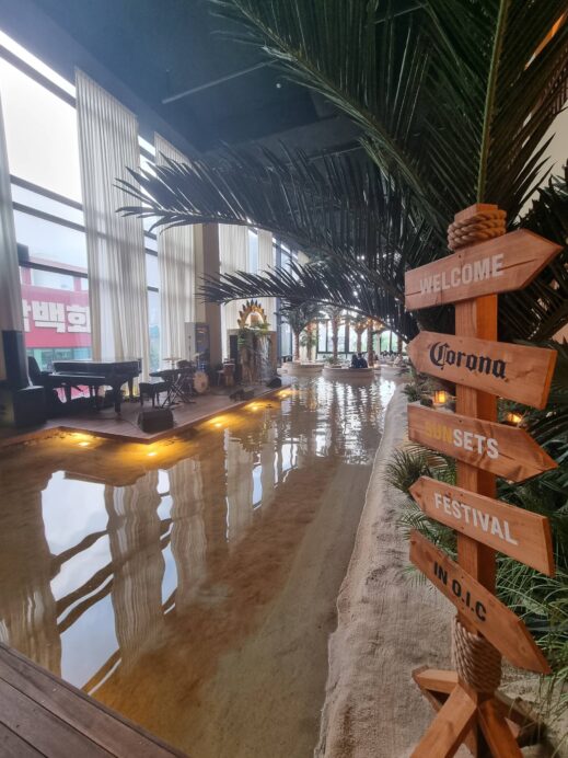 signs at Lounge OIC and Cafe 