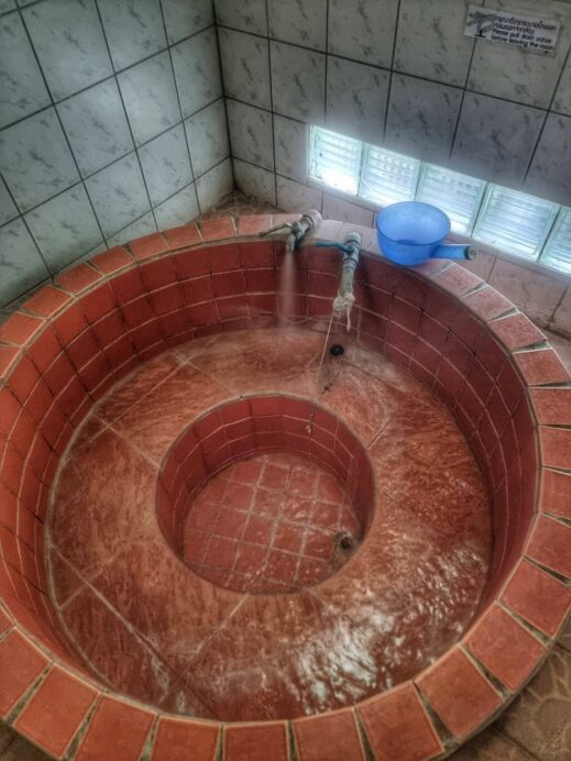 Sankampaeng Hot Springs tub in Chiang Mai
