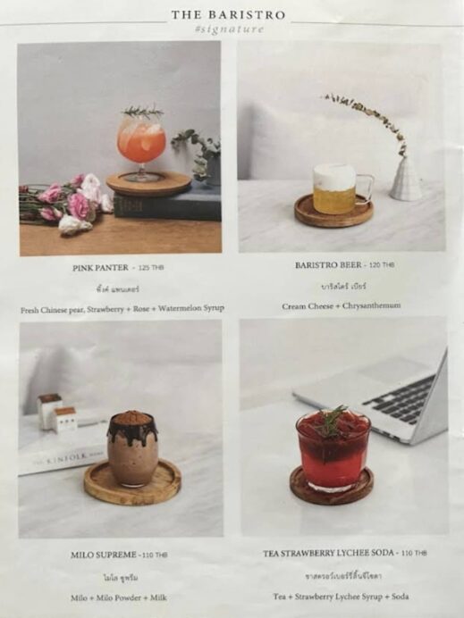 Menu items at Basristro Asian Style