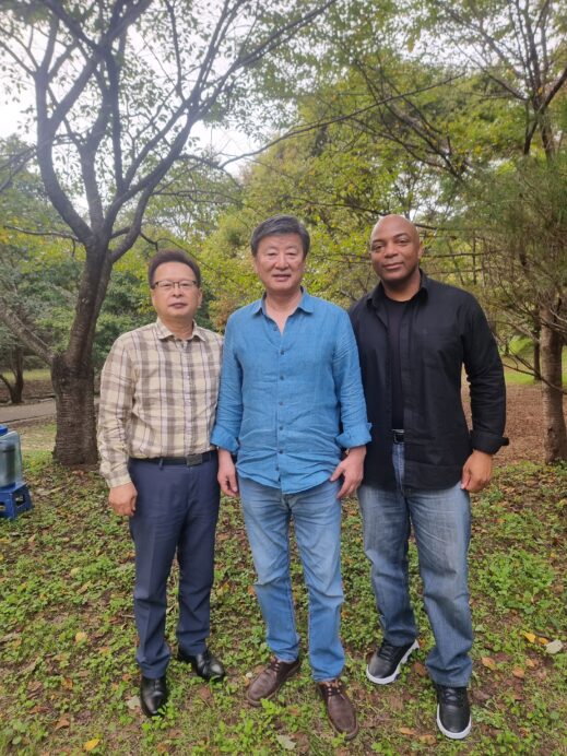 Day camping with the Kims- standing