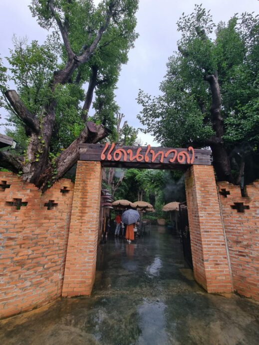 Dantewada-Land-of-Angels-Waterfall-Park-entrance, beautiful cafe in Chiang Mai