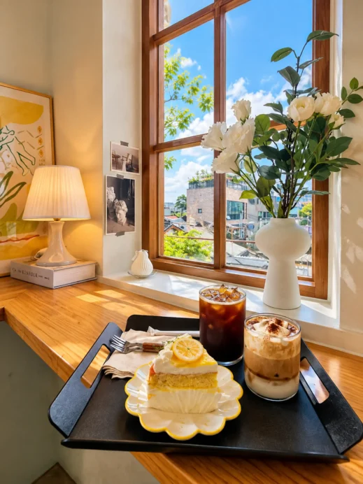 Gwangju, cafe tour, Plan B, dirty coffee, Nook with Lemon Cake
