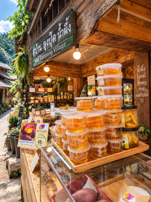 Mae Kampong Village, Honey Market Stall