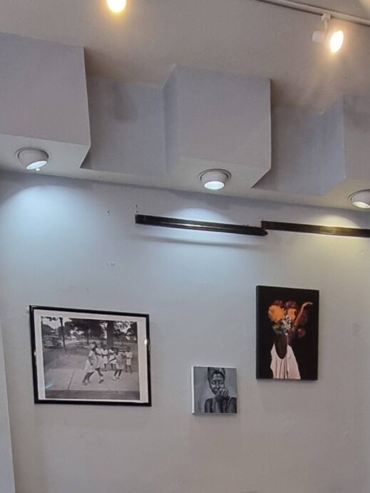black art on the walls