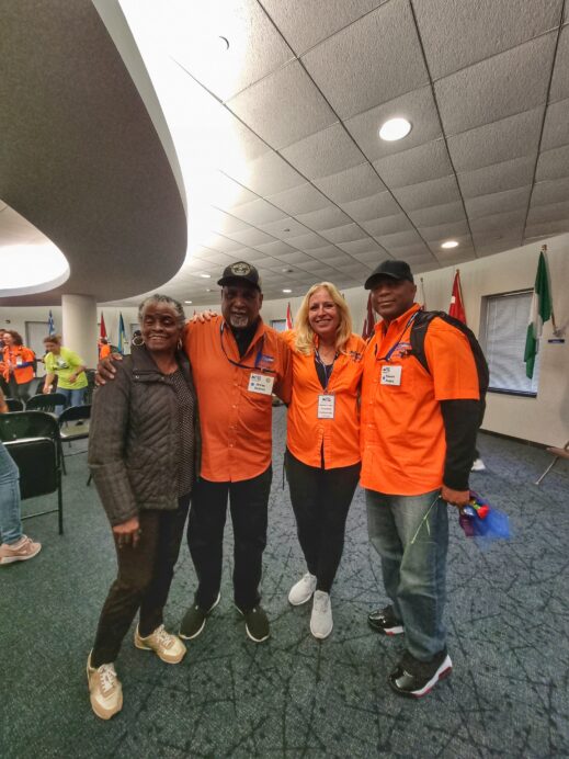 Volunteers at closing ceremony