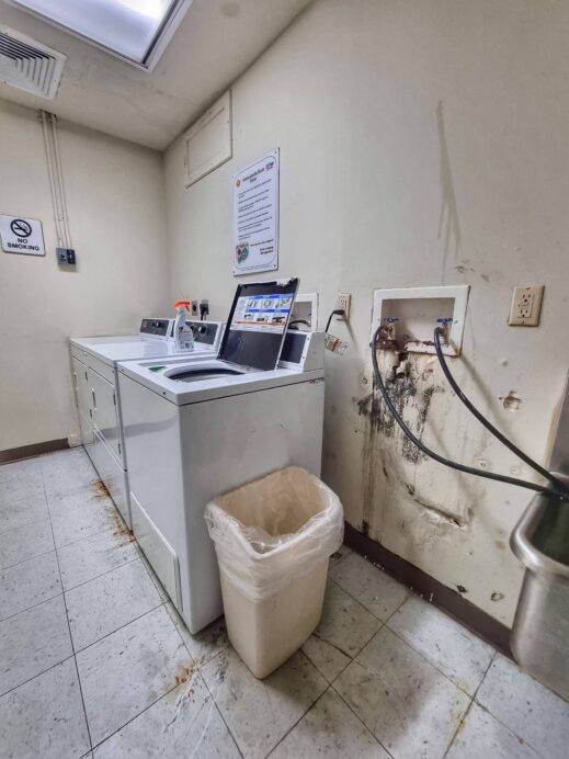 Camp walker lodging moldy laundry room