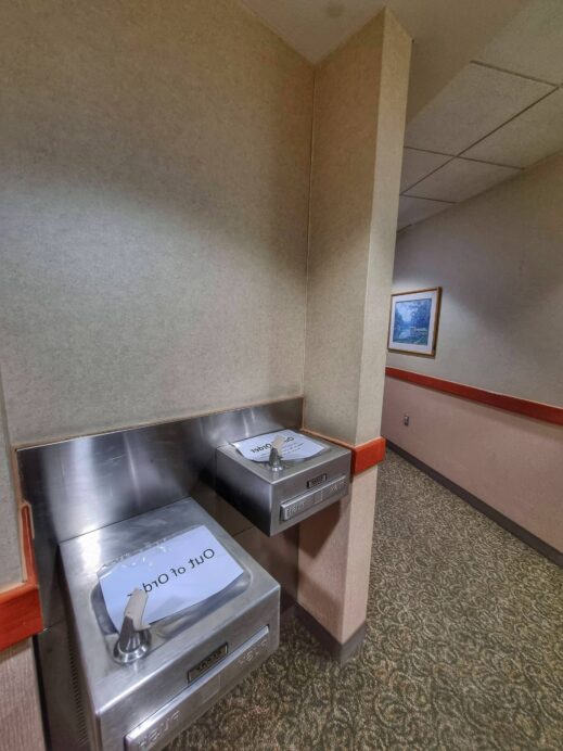 Camp walker lodging water fountain