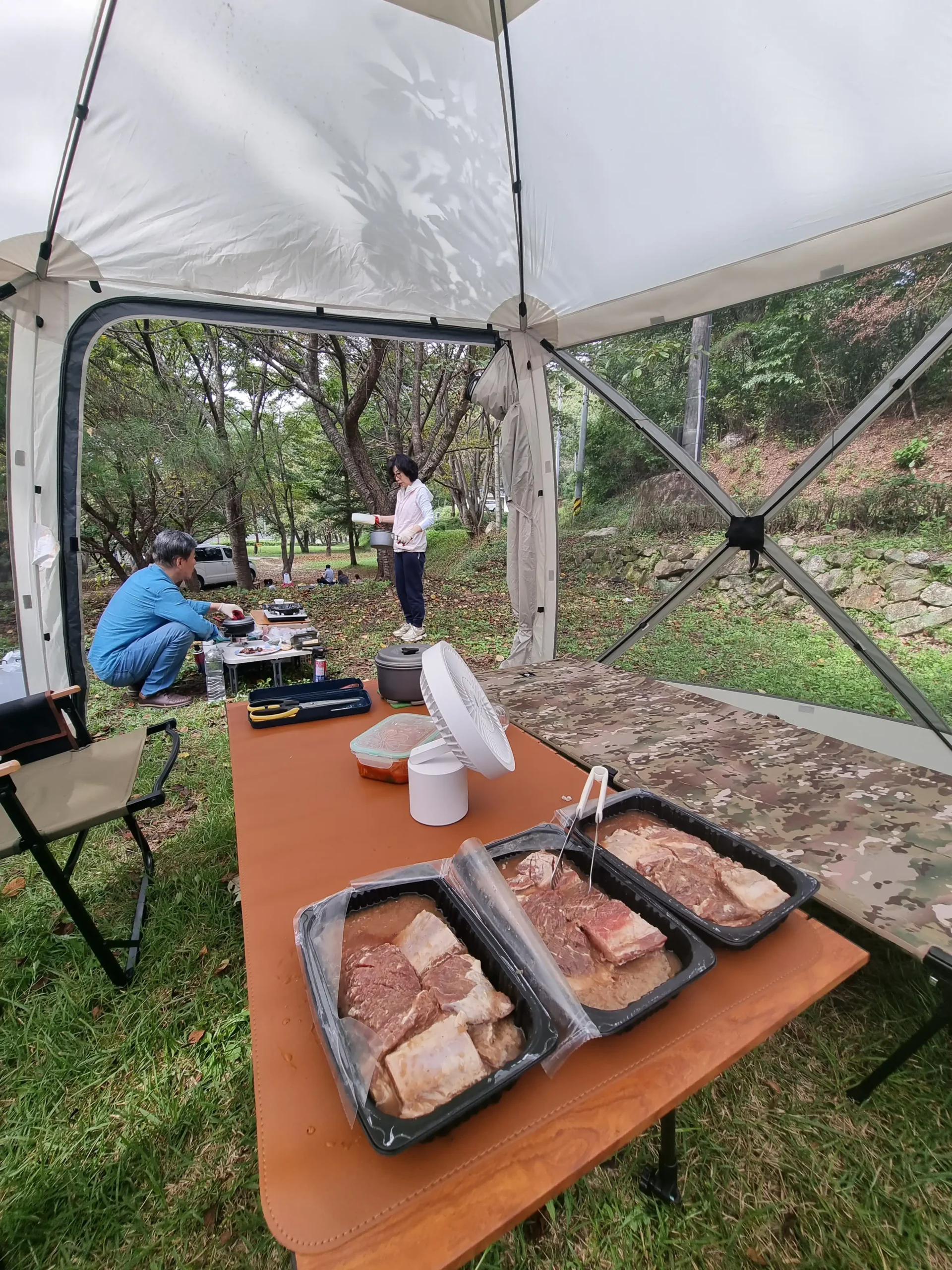 Day camping, Galbi day camping in South Korea