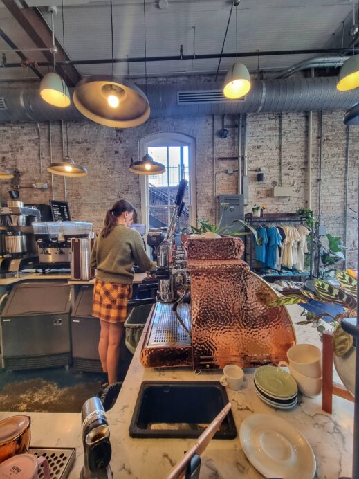 Ironclad Coffee Roasters brass coffee
