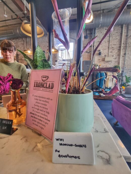 Ironclad Coffee Roasters wifi